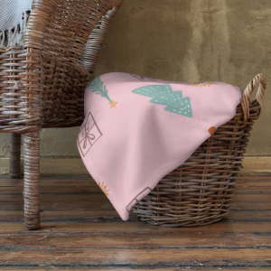 Pink Christmas Trees Throw Blanket