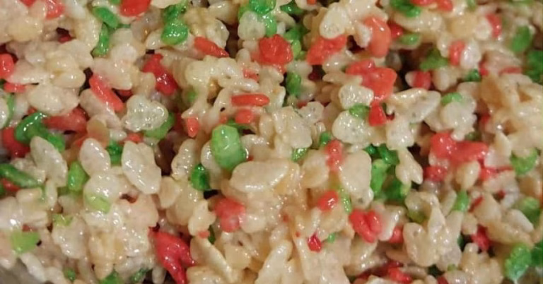 Holiday Rice Krispie Squares